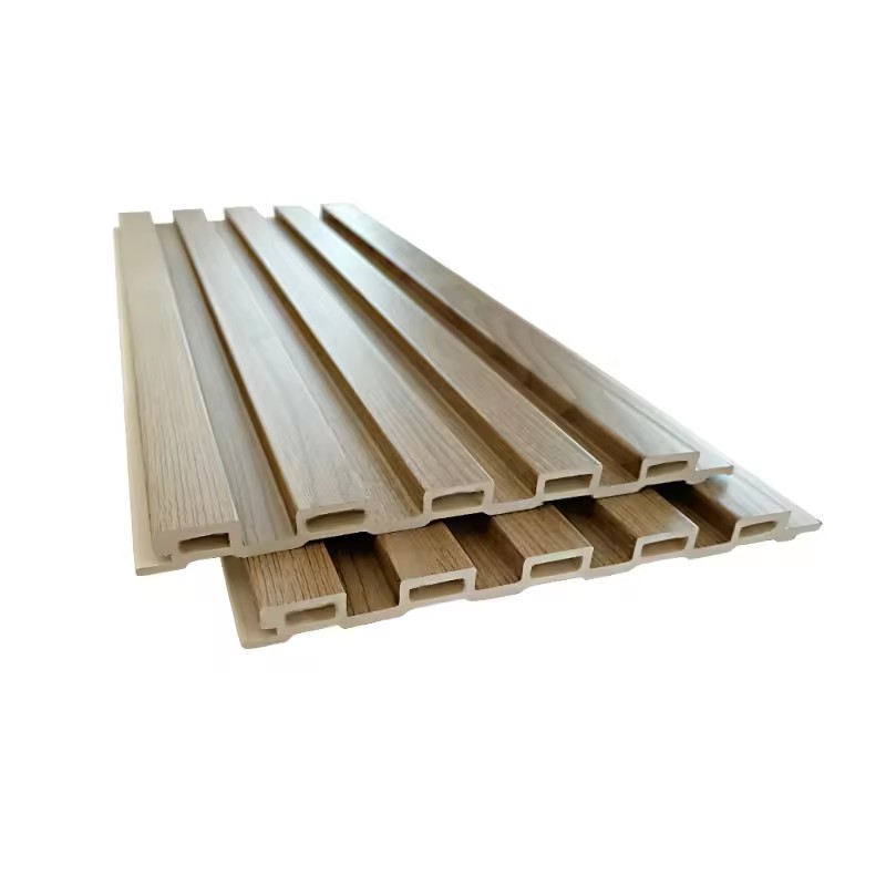 Panel de pared interior decorativo de veta de madera