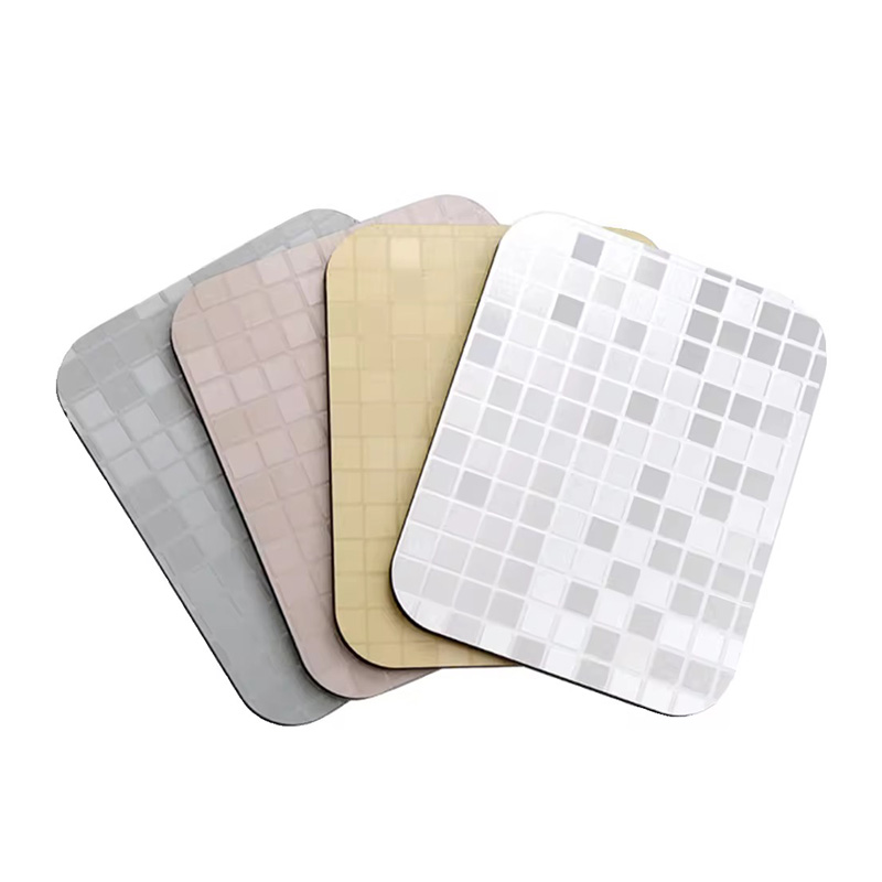 Panel de pared de cristal de carbono con textura metálica